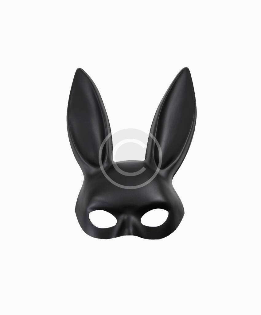 Black bunny mask